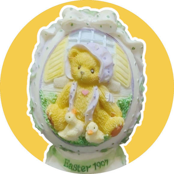 1996 Cherished Teddies #203017 Girls with Chicks - Picture 2 of 4
